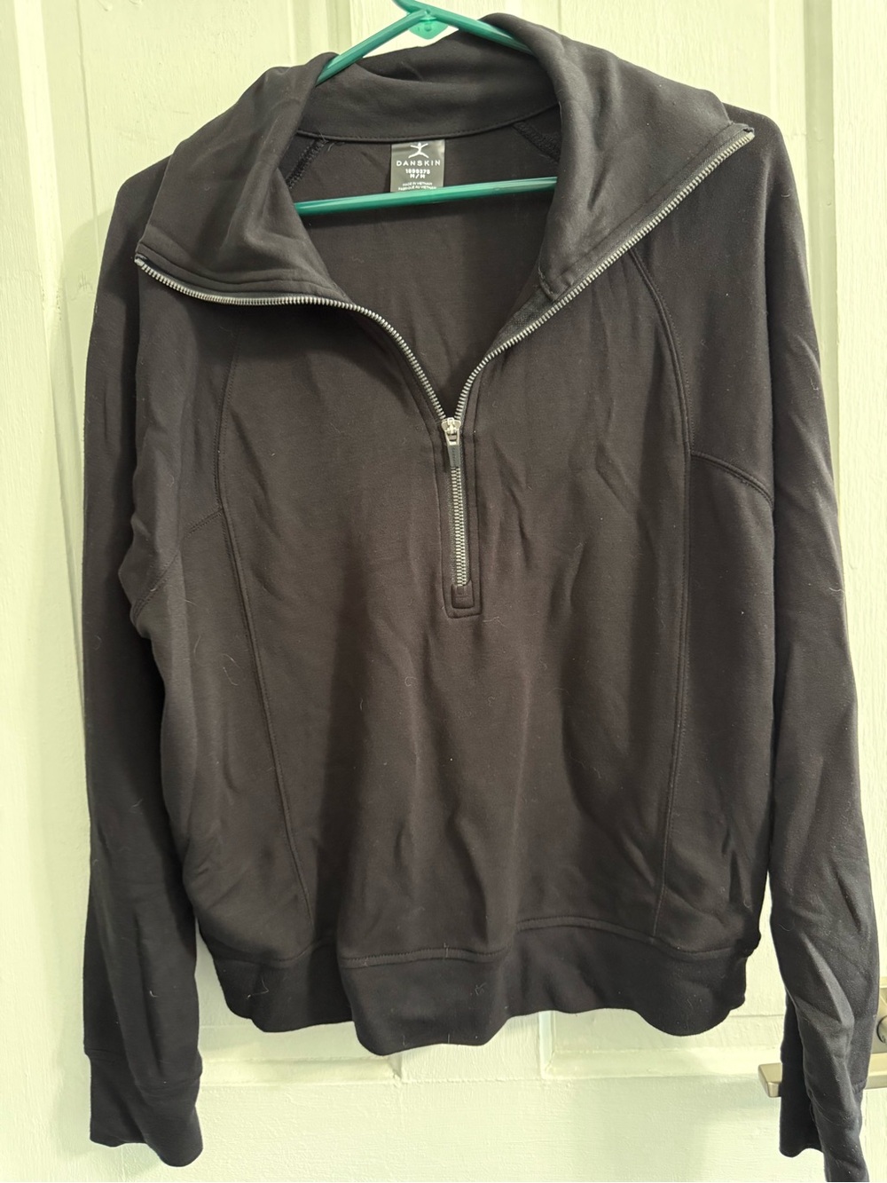 Danskin Black Half-Zip Pullover Sweatshirt